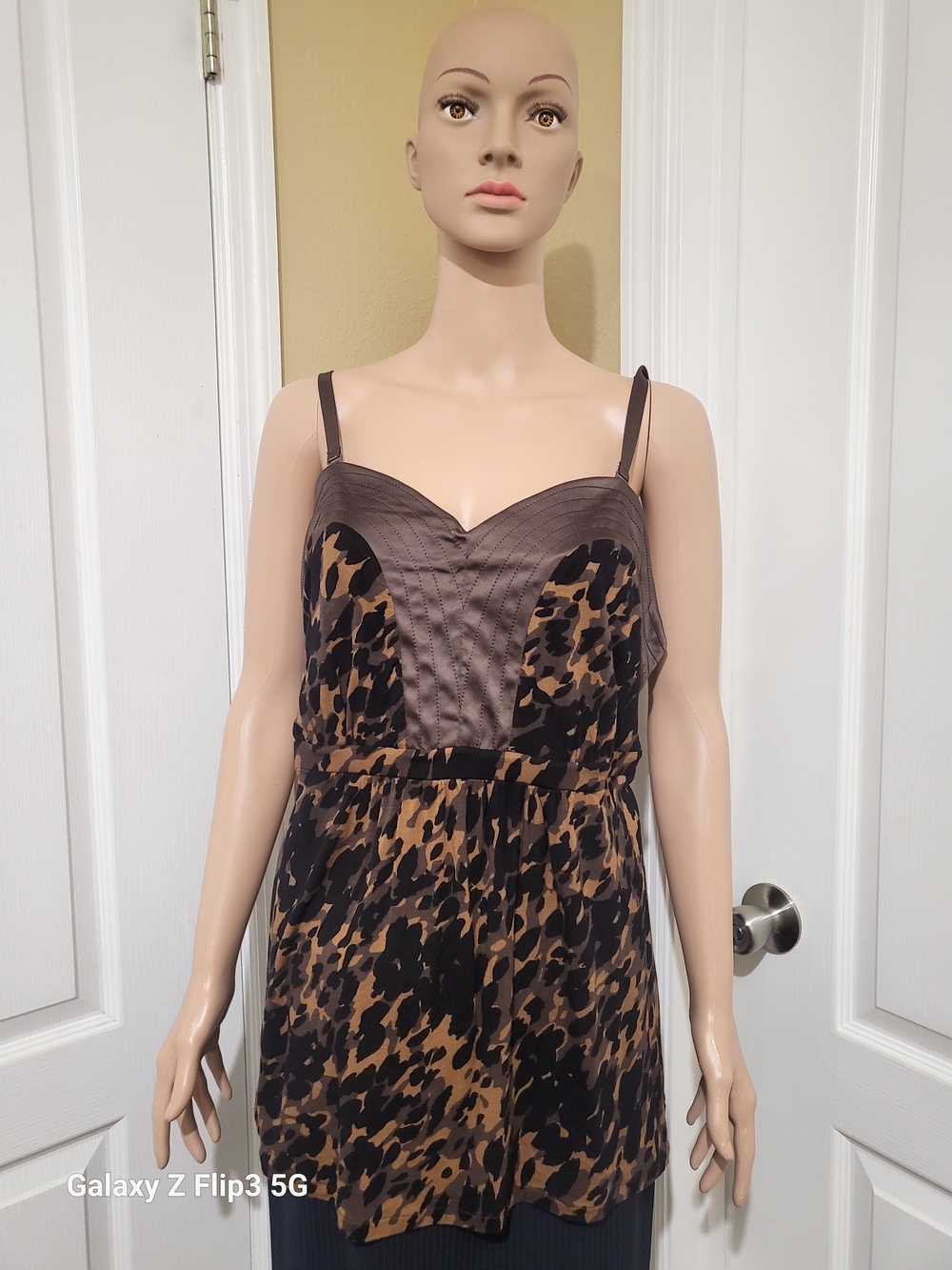 Lane Bryant Brown and Black Leopard Print Cami Top NWT Size ( 14 -16)